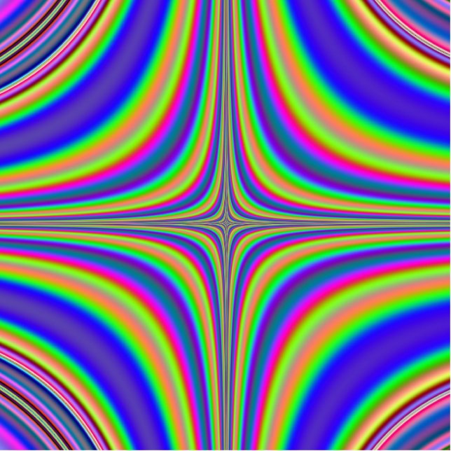 Rainbow Star Fraktal 2 Freistehende Fotoskulptur (Vorne)