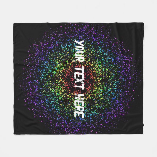 Rainbow Star Galaxy Void Fleecedecke (Vorderseite (Horizontal))