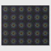 Rainbow Star Galaxy Void Geschenkpapier (Flach)