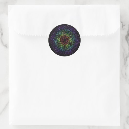 Rainbow Star Galaxy Void Runder Aufkleber (Tasche)