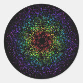 Rainbow Star Galaxy Void Runder Aufkleber (Vorderseite)