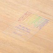 Rainbow Star Garlands Informal LGBTQ Hochzeit Acryleinladungen (Ablage )