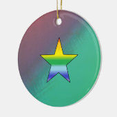 Rainbow Star Keramikornament (Links)