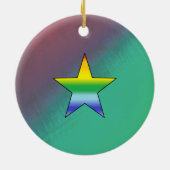 Rainbow Star Keramikornament (Hinten)