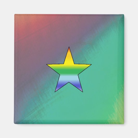 Rainbow Star Magnet (Vorne)