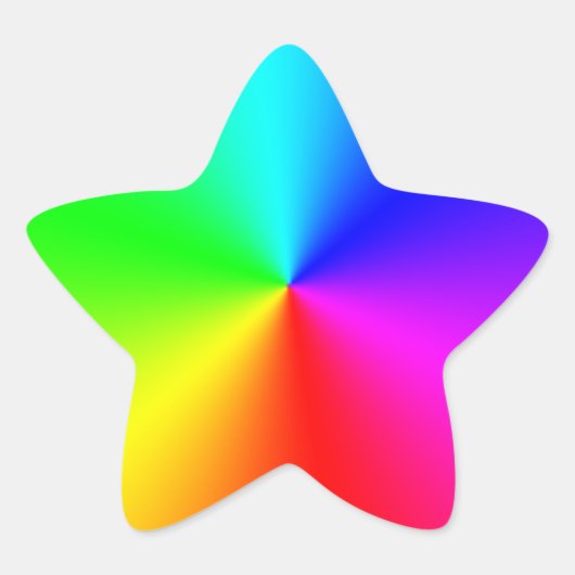 Rainbow Star Sticker (Vorderseite)