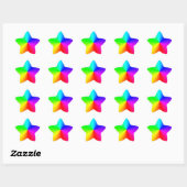 Rainbow Star Sticker (Blatt)