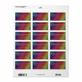 Rainbow Star von David Address Labels Adressaufkleber (Vorne)