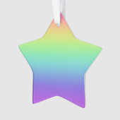 Rainbow Star Weihnachtsschmuck Ornament (Vorderseite)