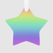 Rainbow Star Weihnachtsschmuck Ornament (Vorderseite)