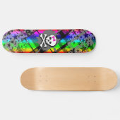 Rainbow Starry Skull Skateboard Deck (Horizontal)