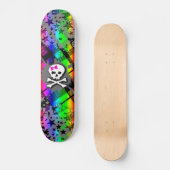 Rainbow Starry Skull Skateboard Deck (Vorderseite)