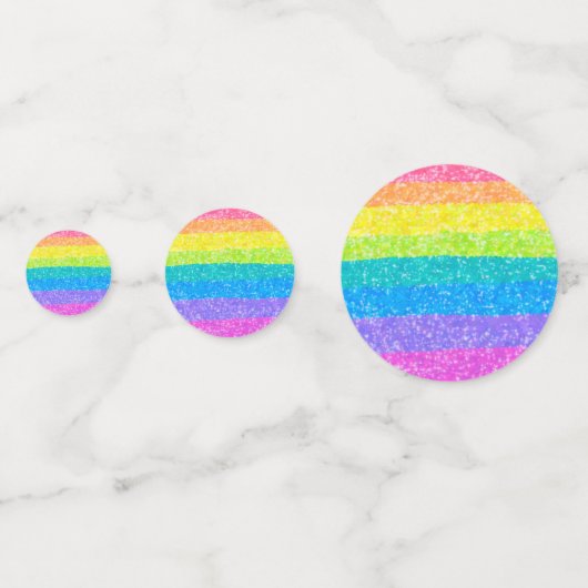 Rainbow Stars Birthday Konfetti (Vorderseiten)