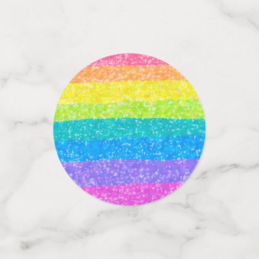 Rainbow Stars Birthday Konfetti (Klein Vorderseite)