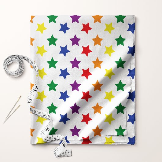 Rainbow Stars Chic Custom Muster Stoff