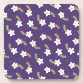 Rainbow Stars Cork-Backed Untersetzer (Vorderseite)