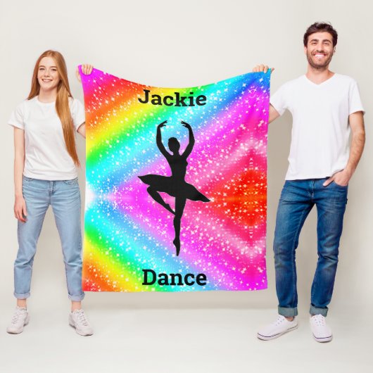 Rainbow Stars Dance Fleece Blanket für Mädchen! (Beispiel)