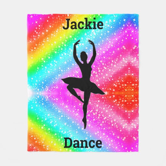 Rainbow Stars Dance Fleece Blanket für Mädchen! (Vorderseite)