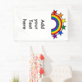 RAINBOW & STARS FLAGFARBEN + Ihre Ideen Banner (Insitu)