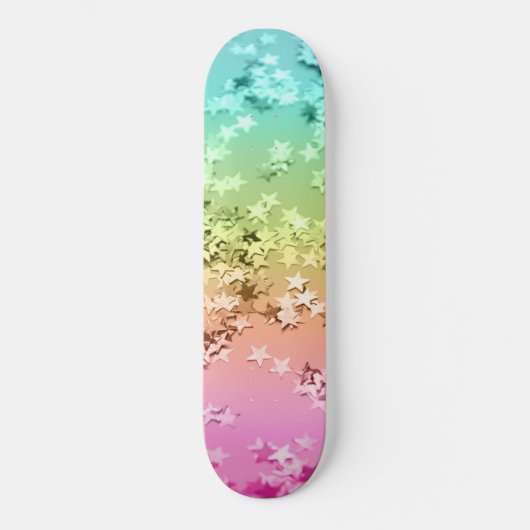 Rainbow Stars Glitzer #1 #shiny Skateboard (Vorderseite)