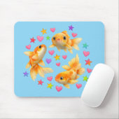 rainbow stars kawaii cute goldfish pet mousepad (Mit Mouse)