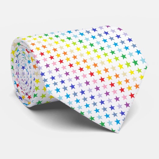 Rainbow Stars Krawatte (Gerollt)