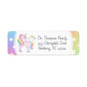 Rainbow Stars & Magical Unicoron Rücksendeadresse (Vorne)