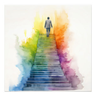 Rainbow Stars Man Fotodruck