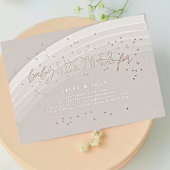 Rainbow Stars Moderne Baby Shower Rose Gold gepres Folieneinladung