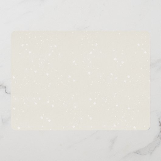 Rainbow Stars Moderne Babydusche Rosa Rose Gold Folieneinladung (Rückseite)