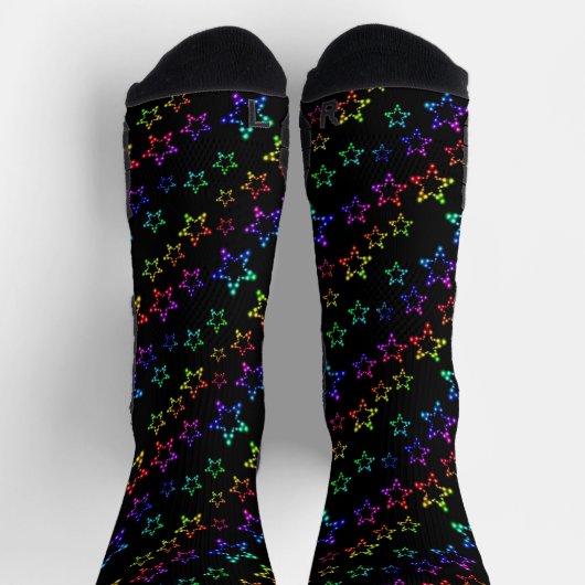 Rainbow Stars Muster Socken (Oben)
