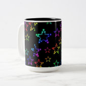 Rainbow Stars Muster Tasse (Vorderseite Links)