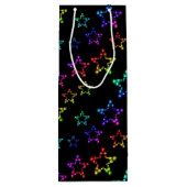 Rainbow Stars Muster Weinbeutel Geschenktüte Für Weinflaschen (Rückseite)