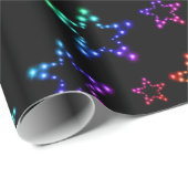Rainbow Stars Muster Wrapping Paper Geschenkpapier (Rolleneckpunkt)