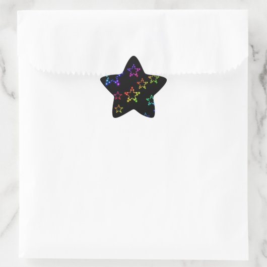 Rainbow Stars Musterkleber Stern-Aufkleber (Tasche)