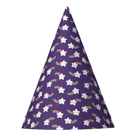 Rainbow Stars Party Hat Partyhütchen (Vorderseite)