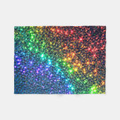 Rainbow Stars Party iPhone Wallet Case Fleecedecke (Vorderseite (Horizontal))