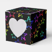Rainbow Stars Pattern Herz-Gart Box Geschenkschachtel (Vorderseite)