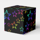 Rainbow Stars Pattern Herz-Gart Box Geschenkschachtel (Rückseite)
