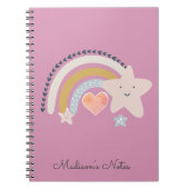 Rainbow Stars Personalisiert Notizblock (Vorderseite)