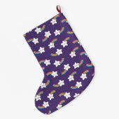 Rainbow Stars Strumpf Großer Weihnachtsstrumpf (Rückseite (Hängend))