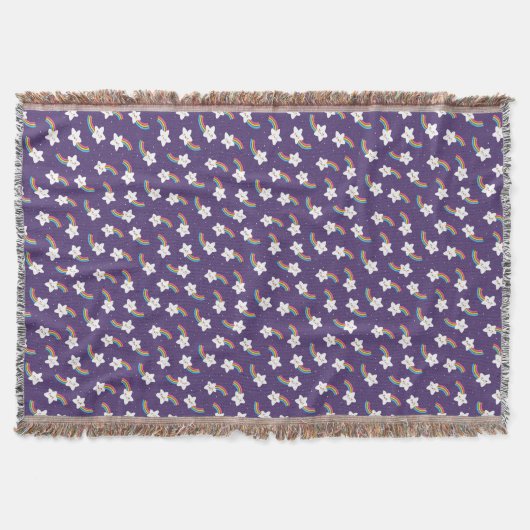 Rainbow Stars Throw Decke (Vorderseite)
