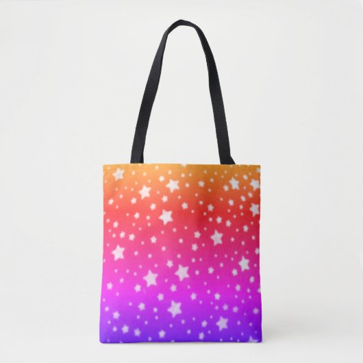 Rainbow Stars Tote Bag Tasche (Vorderseite)