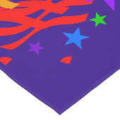 Rainbow Stars und Streamer Großer Tischläufer (Ecke)