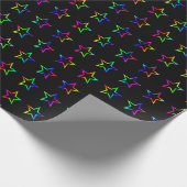 Rainbow Stars Wrapping Paper Geschenkpapier (Ecke)