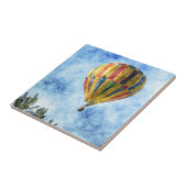 Rainbow-Start: Heißluftballon im Flug Fliese (Seite)