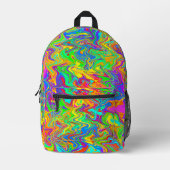 Rainbow Static Bedruckter Rucksack (Vorderseite)