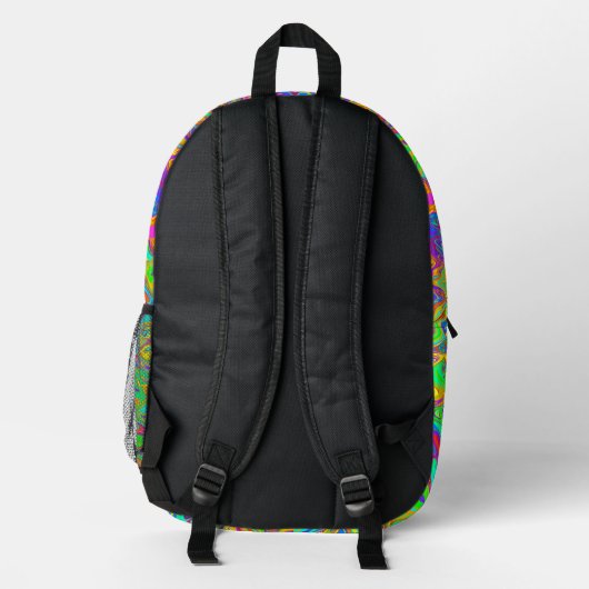Rainbow Static Bedruckter Rucksack (Rückseite)
