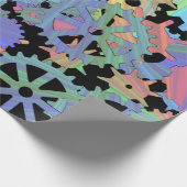 Rainbow-Steampen-Metallgetriebe Kunst Geschenkpapier (Ecke)