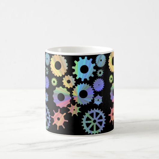 Rainbow-Steampen-Metallgetriebe Kunst Kaffeetasse (Mittel)
